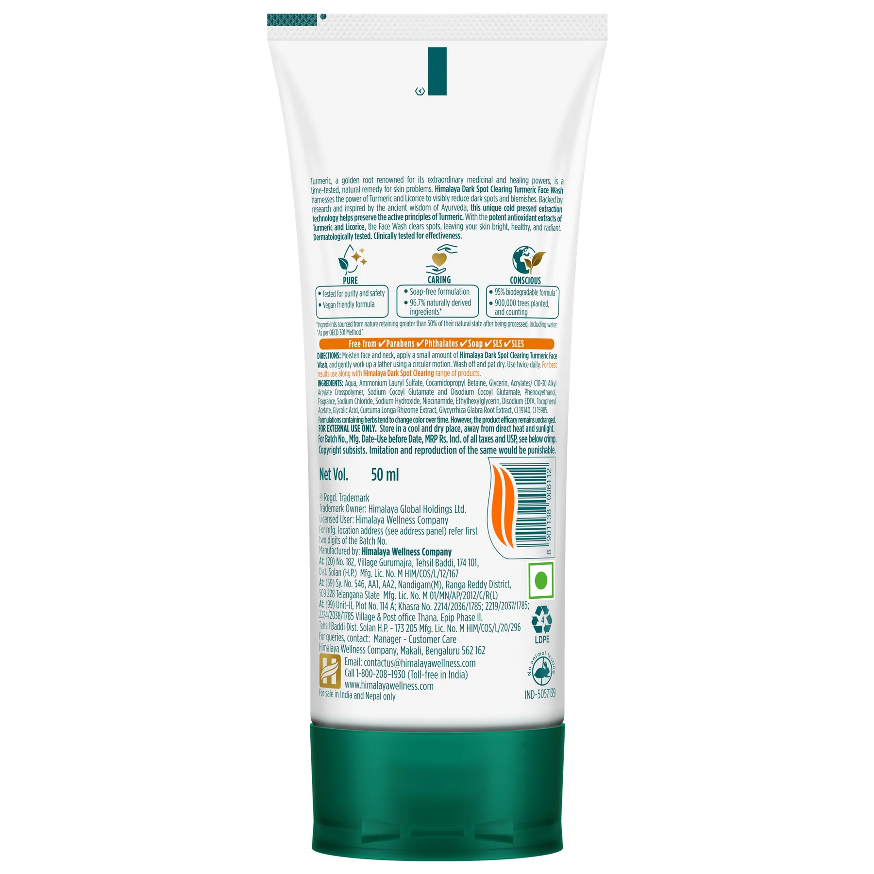 Himalaya Dark Spot Clearing Turmeric Face Wash - Image 4