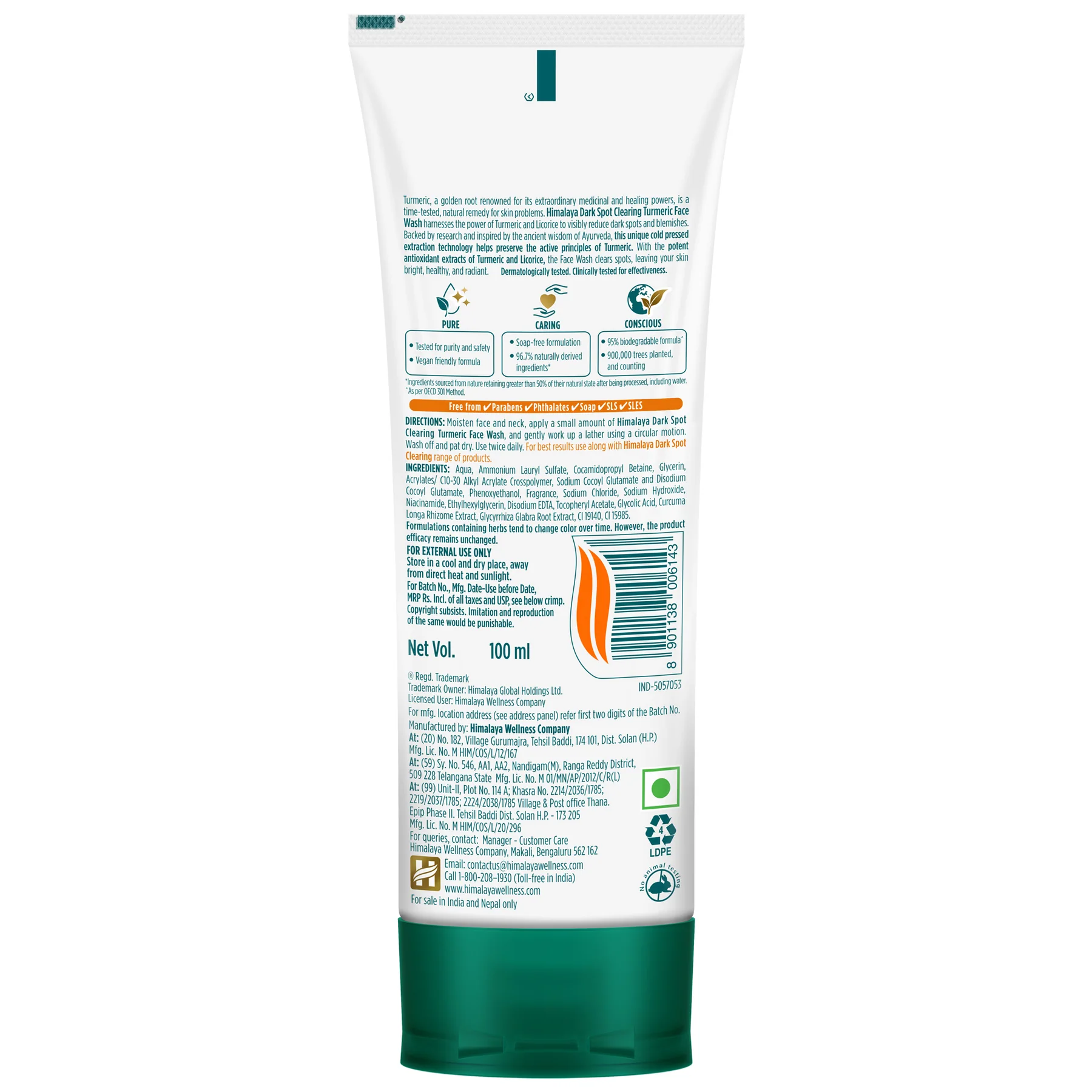 Himalaya Dark Spot Clearing Turmeric Face Wash - Image 2